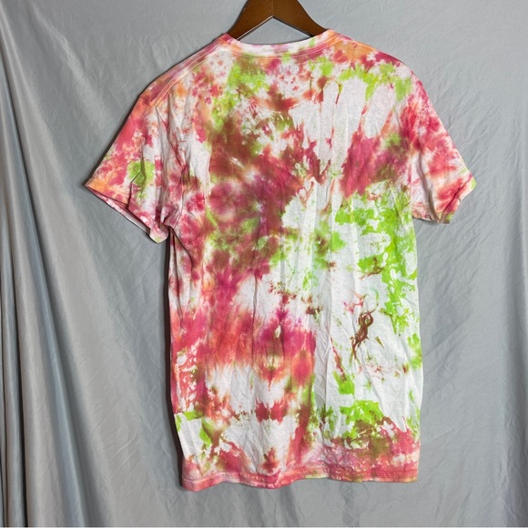 Gildan Red, Orange, and Green Tie Dye Shirt - Picture 5 of 10